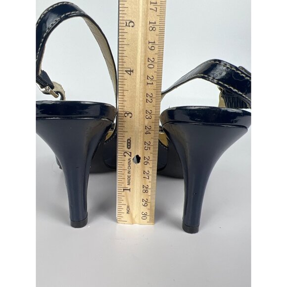 Etienne Aigner  Women's Bronte Blue Bow  Slingback Heels Round Toe Size 7 - Picture 12 of 12